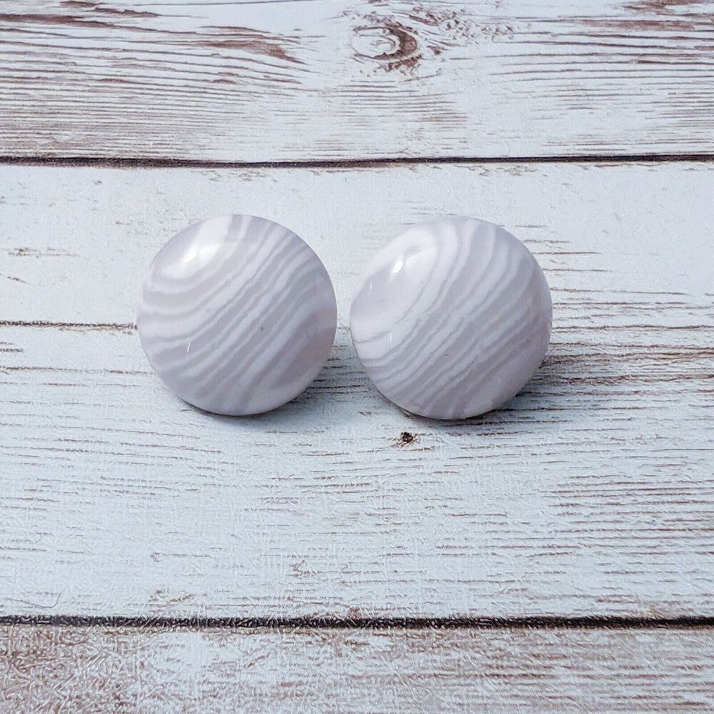 Vintage Stud Earrings For Pierced Ears - Unusual Design Circle 0.75"